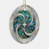 Nautilus Shell - Abalone en Pearl Keramisch Ornament (Rechts)