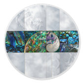 Nautilus Shell - Abalone en Pearl Keramische Knop (Voorkant)