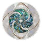 Nautilus Shell - Abalone en Pearl Keramische Knop (Voorkant)