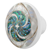 Nautilus Shell - Abalone en Pearl Keramische Knop (Rechts)