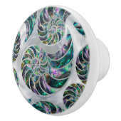 Nautilus Shell Abalone en Pearl Keramische Knop (Rechts)