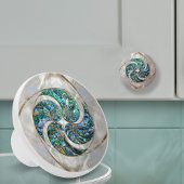 Nautilus Shell - Abalone en Pearl Keramische Knop