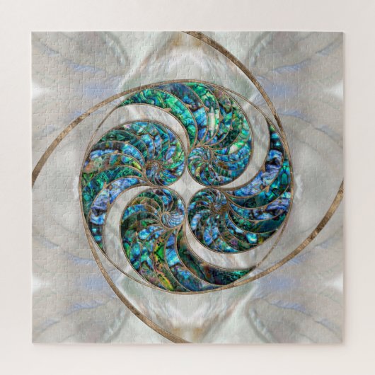 Nautilus Shell - Abalone en Pearl Legpuzzel (Verticaal)