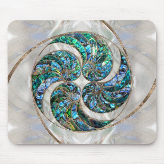 Nautilus Shell - Abalone en Pearl Muismat (Voorkant)