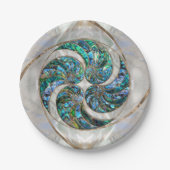 Nautilus Shell - Abalone en Pearl Papieren Bordje (Voorkant)
