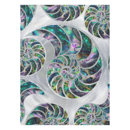 Nautilus Shell Abalone en Pearl Tafelkleed (Voorkant)