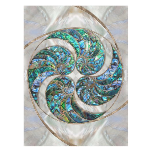 Nautilus Shell - Abalone en Pearl Tafelkleed (Voorkant)