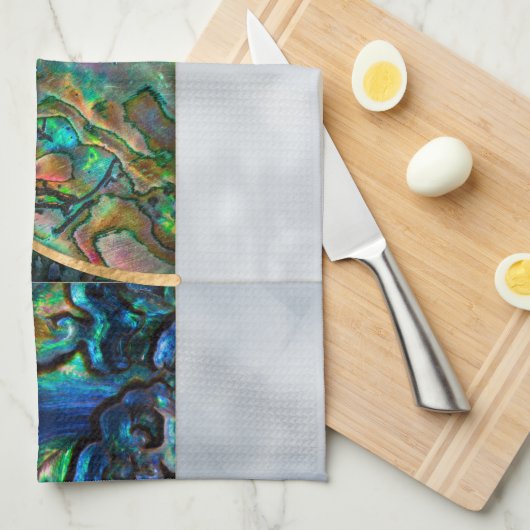 Nautilus Shell - Abalone en Pearl Theedoek (Quarter Fold)