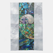 Nautilus Shell - Abalone en Pearl Theedoek (Verticaal)