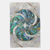 Nautilus Shell - Abalone en Pearl Theedoek (Verticaal)
