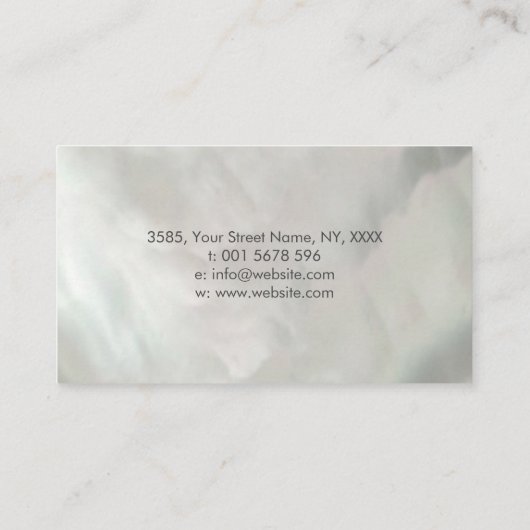 Nautilus Shell - Abalone en Pearl Visitekaartje (Achterkant)