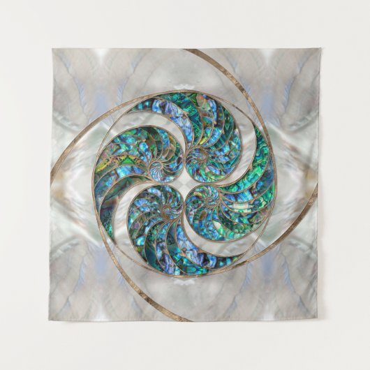 Nautilus Shell - Abalone en Pearl Wandkleed (Voorkant (horizontaal))