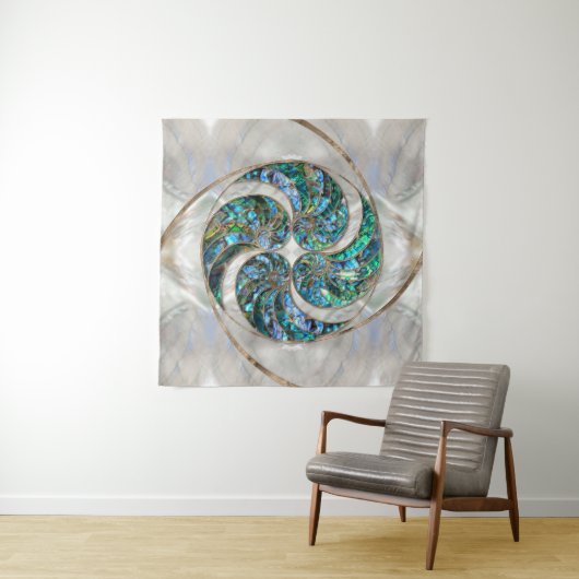 Nautilus Shell - Abalone en Pearl Wandkleed (In Situ (horizontaal))
