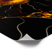 Nautilus shell abstract zee fossiel patroon poster (Hoek)