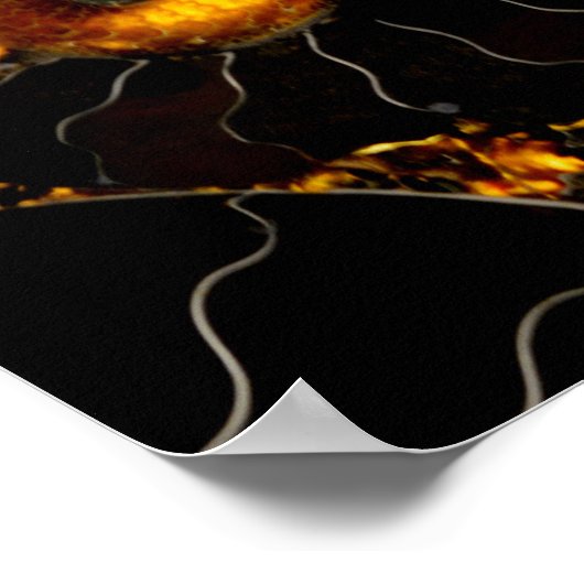 Nautilus shell abstract zee fossiel patroon poster (Hoek)