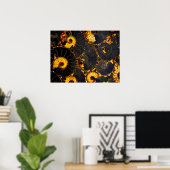 Nautilus shell abstract zee fossiel patroon poster (Thuiskantoor)