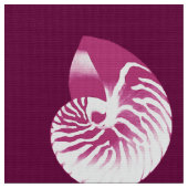 Nautilus Shell - aubergine paarse en wit Stof (Close Up)