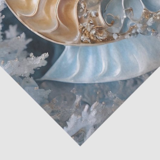 Nautilus Shell Binnen Decoupage Weefseldocument Tissuepapier (Detail)