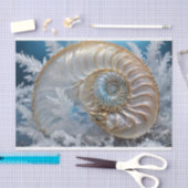 Nautilus Shell Binnen Decoupage Weefseldocument Tissuepapier (Craft)