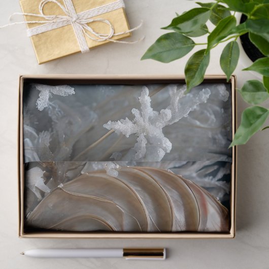 Nautilus Shell Binnen Decoupage Weefseldocument Tissuepapier (Geschenk)