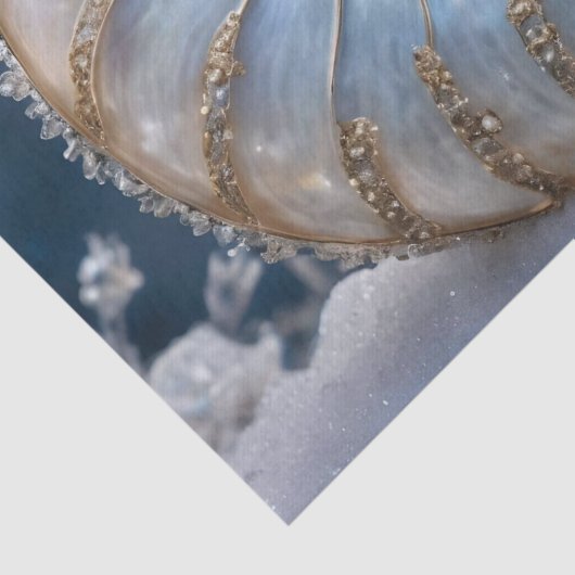 Nautilus Shell Binnen Decoupage Weefseldocument Tissuepapier (Detail)