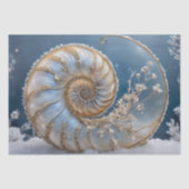 Nautilus Shell Binnen Decoupage Weefseldocument Tissuepapier (Voorkant)