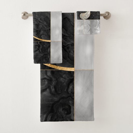 Nautilus Shell - Black Abalone en Pearl Bad Handdoek (Insitu)