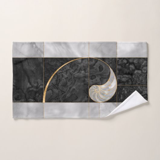 Nautilus Shell - Black Abalone en Pearl Bad Handdoek (Handdoek)