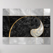 Nautilus Shell - Black Abalone en Pearl Poster (Voorkant)