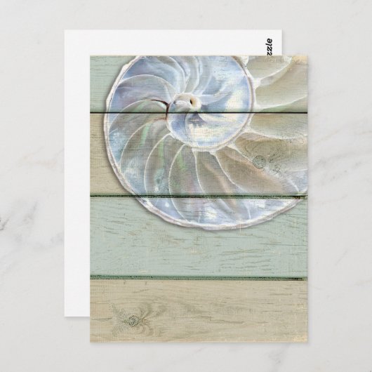 Nautilus Shell Briefkaart (Voorkant / Achterkant)