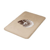 Nautilus shell - bruin, wit en beige badmat (Gekanteld)