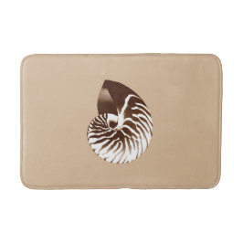 Nautilus shell - bruin, wit en beige badmat