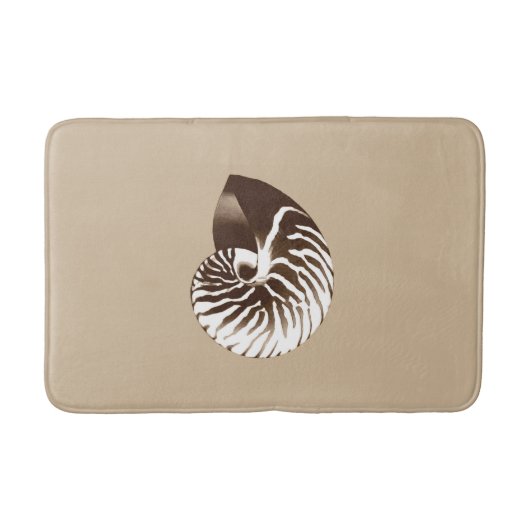 Nautilus shell - bruin, wit en beige badmat (Voorkant)