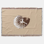 Nautilus shell - bruin, wit en beige deken (Voorkant)