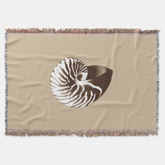 Nautilus shell - bruin, wit en beige deken (Voorkant)