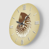 Nautilus shell - bruin, wit en beige grote klok (Hoek)
