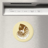 Nautilus shell - bruin, wit en beige magneet (Insitu (Vaatwasser))