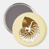 Nautilus shell - bruin, wit en beige magneet (Voorkant / Achterkant)