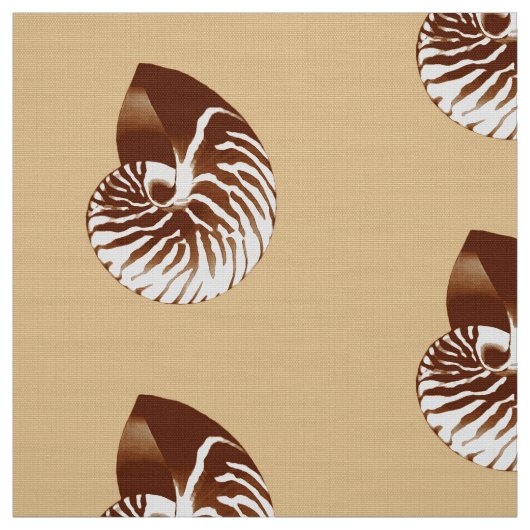 Nautilus Shell - bruin, wit en beige Stof (Swatch)