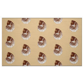 Nautilus Shell - bruin, wit en beige Stof (Fat Quarter)