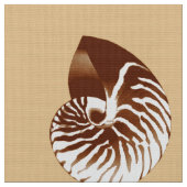 Nautilus Shell - bruin, wit en beige Stof (Close Up)