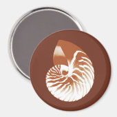 Nautilus shell - cacaobruin en wit magneet (Voorkant / Achterkant)