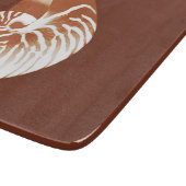 Nautilus shell - cacaobruin en wit snijplank (Hoek)