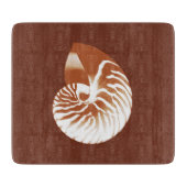 Nautilus shell - cacaobruin en wit snijplank (Voorkant)