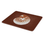 Nautilus shell - cacaobruin en wit snijplank (Hoek)
