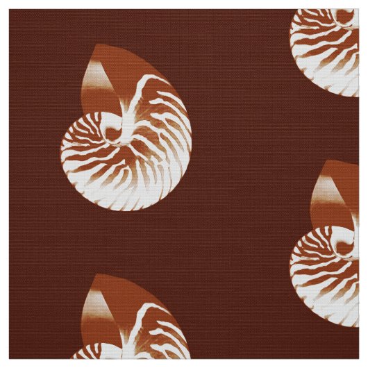 Nautilus Shell - cacaobruin en wit Stof (Swatch)