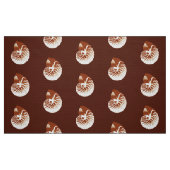 Nautilus Shell - cacaobruin en wit Stof (Fat Quarter)