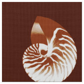 Nautilus Shell - cacaobruin en wit Stof (Close Up)
