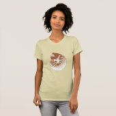 Nautilus shell - cacaobruin en wit t-shirt (Voorkant volledig)