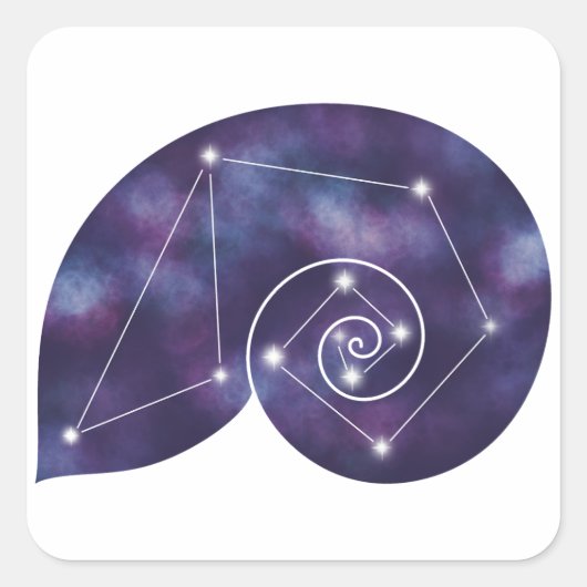 Nautilus Shell Constellation Sticker (Voorkant)